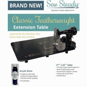 Sew Steady Classic Black Table , Tote, Spinner Tray and Cleaning Kit Combo